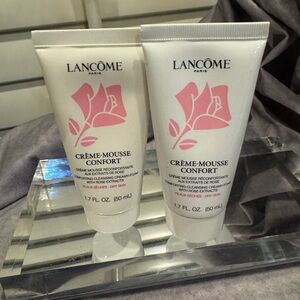 Lancome Creme Mousse Comfort Cleanser Travel Size 1.7‎ oz. X (2)
